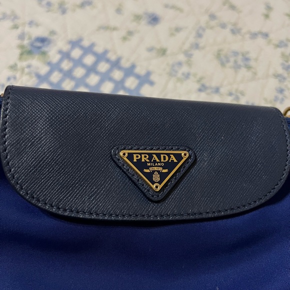 Prada Navy Blue Tessuto and Saffiano Leather - Picture 11 of 13